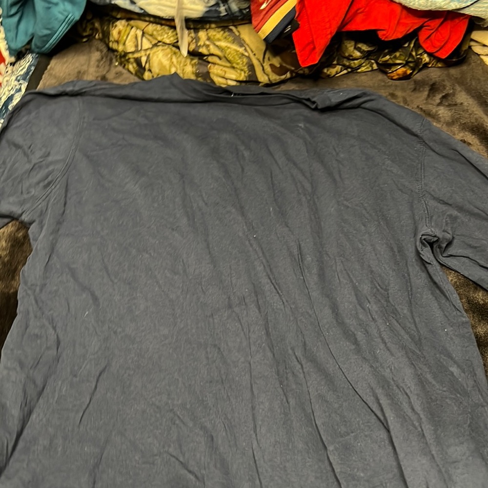 Navy blue long sleeve shirt